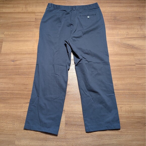LL Bean Wrinkle-Free Bayside Pants Womens 14 Reg Classic Fit Chinos Blue - Picture 6 of 11